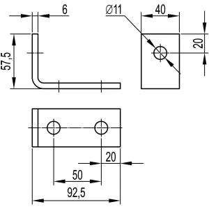 ДКС Уголок одиночный удлиненный 92 мм, INOX 304 IBMC1012C DKC ДКС Уголок одиночный удлиненный 92 мм, INOX 304 IBMC1012C DKC