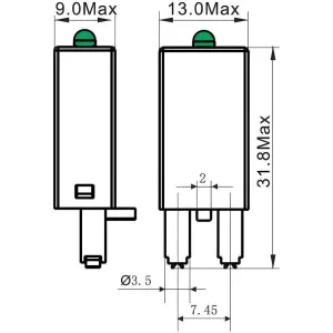 ДКС Модуль индикации, LED зеленый, 6-24V AC/DC IMD-L1G DKC ДКС Модуль индикации, LED зеленый, 6-24V AC/DC IMD-L1G DKC
