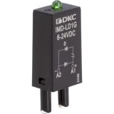 ДКС Модуль индикации и защиты, LED зеленый+диод (A1+), 6-24V DC IMD-LD1G DKC