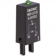ДКС Модуль индикации и защиты, LED зеленый+диод (A1+), 6-24V DC IMD-LD1G DKC