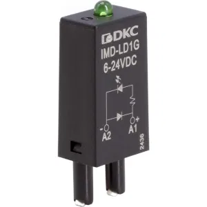 ДКС Модуль индикации и защиты, LED зеленый+диод (A1+), 6-24V DC IMD-LD1G DKC ДКС Модуль индикации и защиты, LED зеленый+диод (A1+), 6-24V DC IMD-LD1G DKC