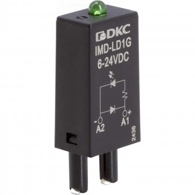 ДКС Модуль индикации и защиты, LED зеленый+диод (A1+), 6-24V DC IMD-LD1G DKC ДКС Модуль индикации и защиты, LED зеленый+диод (A1+), 6-24V DC IMD-LD1G DKC