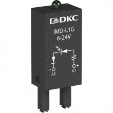 ДКС Модуль индикации и защиты, LED зеленый+диод, 6-24V DC IMD-LDD1G DKC