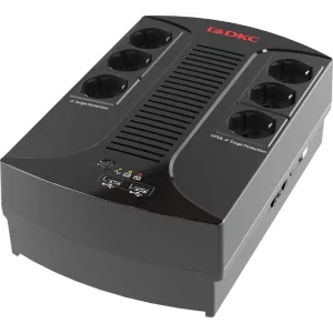 ДКС Линейно-интерактивный ИБП серии Info PDU, 600 ВА/360 Вт, 1/1, 6xSchuko, USB для зарядки (2), USB + RJ11, 1x7Aч INFOPDU600 DKC ДКС Линейно-интерактивный ИБП серии Info PDU, 600 ВА/360 Вт, 1/1, 6xSchuko, USB для зарядки (2), USB + RJ11, 1x7Aч INFOPDU600 DKC