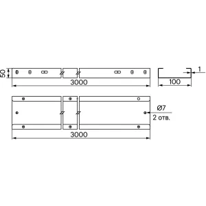 ДКС Лоток 50x100х3000, 1,0 мм, AISI 304 INV510C DKC ДКС Лоток 50x100х3000, 1,0 мм, AISI 304 INV510C DKC