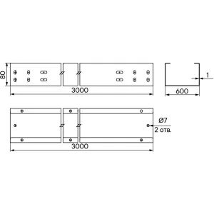 ДКС Лоток неперфорированный 80x600х3000, 1,0 мм, INOX304 INV860C DKC ДКС Лоток неперфорированный 80x600х3000, 1,0 мм, INOX304 INV860C DKC