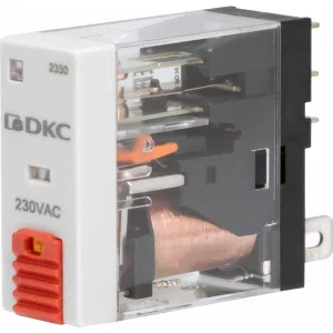 ДКС Реле миниатюрное промышленное, 1CO, ком. ток 12А, AgSnO2, напряжение 12V AC, опция: тест-кнопка+светодиод IR-12AC-1CO-D DKC ДКС Реле миниатюрное промышленное, 1CO, ком. ток 12А, AgSnO2, напряжение 12V AC, опция: тест-кнопка+светодиод IR-12AC-1CO-D DKC
