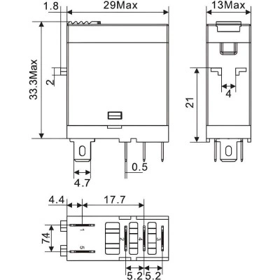 ДКС Реле миниатюрное промышленное, 1CO, ком. ток 12А, AgSnO2, напряжение 12V DC, опция: тест-кнопка+светодиод+защитный диод IR-12DC-1CO-D DKC ДКС Реле миниатюрное промышленное, 1CO, ком. ток 12А, AgSnO2, напряжение 12V DC, опция: тест-кнопка+светодиод+защитный диод IR-12DC-1CO-D DKC