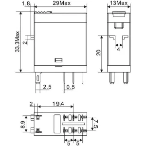 ДКС Реле миниатюрное промышленное, 2CO, ком. ток 8А, AgSnO2, напряжение 12V DC, опция: тест-кнопка+светодиод+защитный диод IR-12DC-2CO-D DKC ДКС Реле миниатюрное промышленное, 2CO, ком. ток 8А, AgSnO2, напряжение 12V DC, опция: тест-кнопка+светодиод+защитный диод IR-12DC-2CO-D DKC