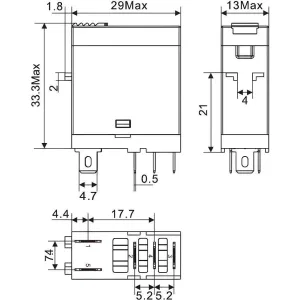 ДКС Реле миниатюрное промышленное, 1CO, ком. ток 12А, AgSnO2, напряжение 230V AC, опция: тест-кнопка+светодиод IR-230AC-1CO-D DKC ДКС Реле миниатюрное промышленное, 1CO, ком. ток 12А, AgSnO2, напряжение 230V AC, опция: тест-кнопка+светодиод IR-230AC-1CO-D DKC