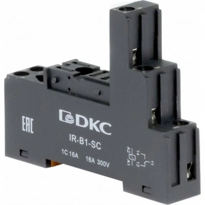 ДКС Колодка с винтовыми клеммами для реле на 1 группу контактов IR-B1-SC DKC