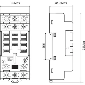 ДКС Колодка с винтовыми клеммами для силового реле на 3 группы IR-B3-SC DKC ДКС Колодка с винтовыми клеммами для силового реле на 3 группы IR-B3-SC DKC
