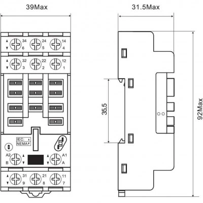 ДКС Колодка с винтовыми клеммами для силового реле на 3 группы IR-B3-SC DKC ДКС Колодка с винтовыми клеммами для силового реле на 3 группы IR-B3-SC DKC