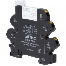 ДКС Реле интерфейсное, 1CO, ком. ток 6А, AgSnO2, напряжение 12V AC/DC, push-in клеммы. IRK-12UC-1CO-PT DKC