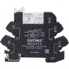 ДКС Реле интерфейсное, 1CO, ком. ток 6А, AgSnO2, напряжение 230V AC/DC, push-in клеммы. IRK-230UC-1CO-PT DKC
