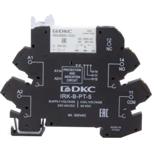 ДКС Реле интерфейсное, 1CO, ком. ток 6А, AgSnO2, напряжение 230V AC/DC, push-in клеммы. IRK-230UC-1CO-PT DKC ДКС Реле интерфейсное, 1CO, ком. ток 6А, AgSnO2, напряжение 230V AC/DC, push-in клеммы. IRK-230UC-1CO-PT DKC