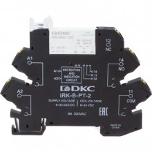 ДКС Реле интерфейсное, 1CO, ком. ток 6А, AgSnO2, напряжение 24V AC/DC, push-in клеммы. IRK-24UC-1CO-PT DKC
