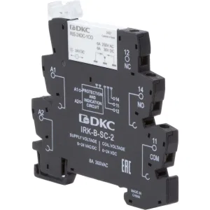 ДКС Реле интерфейсное, 1CO, ком. ток 6А, AgSnO2, напряжение 24V AC/DC, винтовые клеммы. IRK-24UC-1CO DKC ДКС Реле интерфейсное, 1CO, ком. ток 6А, AgSnO2, напряжение 24V AC/DC, винтовые клеммы. IRK-24UC-1CO DKC