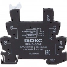 ДКС Колодка ультратонкая для реле серии RIS, вх. напр. 110V AC/DC, винт. клеммы IRK-B-SC-4 DKC
