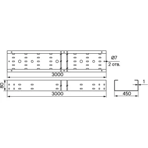 ДКС Лоток перфорированный 80x450x3000, 1,0 мм, INOX304 ISV845C DKC ДКС Лоток перфорированный 80x450x3000, 1,0 мм, INOX304 ISV845C DKC