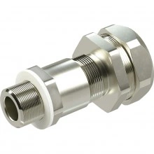 ДКС Взрывозащищенный универсальный кабельный ввод серии КАЕРМ для бронированного и небронированного кабеля в металлорукаве COSMEC Dn:50 М63х1,5 d:38,8-47мм. Никелированная латунь IP66/IP68 KAEPM7MHK-50 DKC