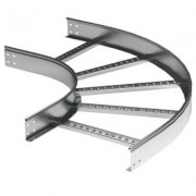 ДКС Угол горизонтальный 90 градусов 100x400 R-600, лонжерон 1,5 мм, в комплекте с крепежными элементами и соединительными пластинами, необходимыми для монтажа LIC1640K DKC