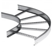 ДКС Угол горизонтальный 90 градусов 50x600, R900, в комплекте с крепежными элементами и соединительными пластинами, необходимыми для монтажа, цинк-ламельный LIC5960KZL DKC