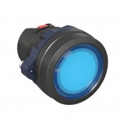 ДКС Головка кнопки плоская прозрачная с фиксацией, синяя M22P-FLLBP DKC