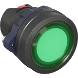 ДКС Головка кнопки плоская прозрачная с фиксацией, зеленая M22P-FLLGP DKC
