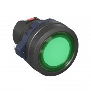 ДКС Головка кнопки плоская прозрачная с фиксацией, зеленая M22P-FLLGP DKC