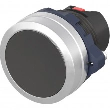 ДКС Кнопка плоская без фиксации, черная, алюминиевое кольцо M22P-FMBLA DKC