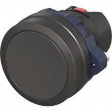 ДКС Головка кнопки плоская без фиксации, черная M22P-FMBLP DKC