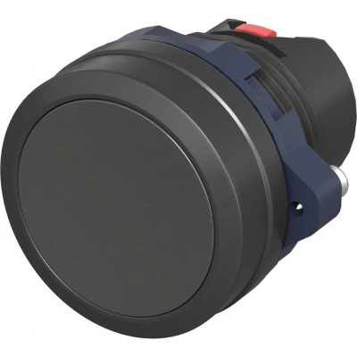 ДКС Головка кнопки плоская без фиксации, черная M22P-FMBLP DKC
