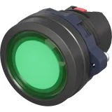 ДКС Головка кнопки плоская  прозрачная без фиксации, зеленая M22P-FMLGP DKC