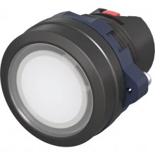 ДКС Головка кнопки плоская прозрачная без фиксации, белая M22P-FMLWP DKC