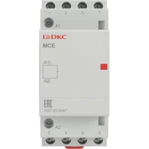 ДКС Контактор модульный YON max типа MCE, 4P, 16A, 240В, 4НО MCE-16-40-A240 DKC ДКС Контактор модульный YON max типа MCE, 4P, 16A, 240В, 4НО MCE-16-40-A240 DKC