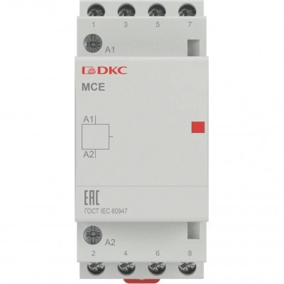 ДКС Контактор модульный YON max типа MCE, 4P, 16A, 240В, 4НО MCE-16-40-A240 DKC ДКС Контактор модульный YON max типа MCE, 4P, 16A, 240В, 4НО MCE-16-40-A240 DKC