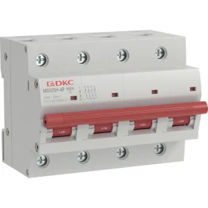 ДКС Автоматический выключатель модульный YON max типа MD125H, 10кА, 4 полюса, хар-ка D, 80А MD125H-4PD80 DKC ДКС Автоматический выключатель модульный YON max типа MD125H, 10кА, 4 полюса, хар-ка D, 80А MD125H-4PD80 DKC