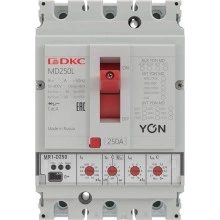 ДКС Авт. выкл. YON MD250H-MR1 3P 250А 65kA Ir 0.4…1xIn Isd 1.5…10xIn MD250H-MR1 DKC