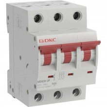 ДКС Автоматический выключатель модульный YON max типа MD63H, 10кА, 3 полюса, хар-ка D, 6А MD63H-3PD6 DKC