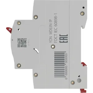 ДКС Автоматический выключатель модульный YON max типа MD63N, 6кА, 1 полюс, хар-ка C, 63А MD63N-1PC63 DKC ДКС Автоматический выключатель модульный YON max типа MD63N, 6кА, 1 полюс, хар-ка C, 63А MD63N-1PC63 DKC