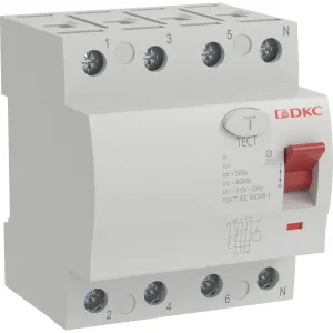 ДКС Устройство защитного отключения УЗО YON MDL100 4P 40А 30mA тип A MDL100-4P2-40-A DKC ДКС Устройство защитного отключения УЗО YON MDL100 4P 40А 30mA тип A MDL100-4P2-40-A DKC