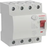 ДКС Устройство защитного отключения УЗО ВДТ YON MAX MDL100, 4P, 100mA, 40A,тип АС MDL100-4P3-40-AC DKC