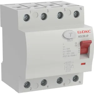 ДКС Устройство защитного отключения УЗО ВДТ YON MAX MDL100, 4P, 300mA, 25A,тип АС MDL100-4P4-25-AC DKC ДКС Устройство защитного отключения УЗО ВДТ YON MAX MDL100, 4P, 300mA, 25A,тип АС MDL100-4P4-25-AC DKC