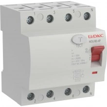 ДКС Устройство защитного отключения УЗО ВДТ YON MAX MDL100, 4P, 300mA, 40A,тип АС MDL100-4P4-40-AC DKC
