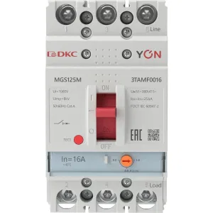 ДКС Авт. выкл. YON MGS125 3P 12,8-16A 25kA MGS125M-3TAMF0016 DKC ДКС Авт. выкл. YON MGS125 3P 12,8-16A 25kA MGS125M-3TAMF0016 DKC