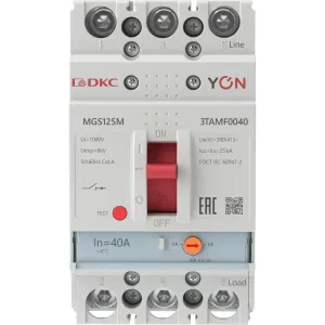 ДКС Авт. выкл. YON MGS125 3P 32-40A 25kA MGS125M-3TAMF0040 DKC ДКС Авт. выкл. YON MGS125 3P 32-40A 25kA MGS125M-3TAMF0040 DKC