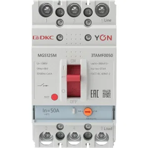 ДКС Авт. выкл. YON MGS125 3P 40-50A 25kA MGS125M-3TAMF0050 DKC ДКС Авт. выкл. YON MGS125 3P 40-50A 25kA MGS125M-3TAMF0050 DKC