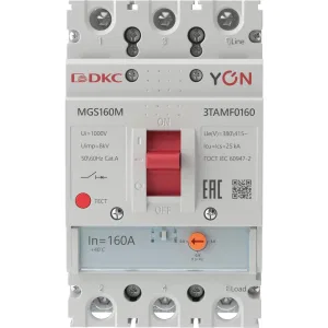 ДКС Авт. выкл. YON MGS160 3P 128-160A 25kA MGS160M-3TAMF0160 DKC ДКС Авт. выкл. YON MGS160 3P 128-160A 25kA MGS160M-3TAMF0160 DKC