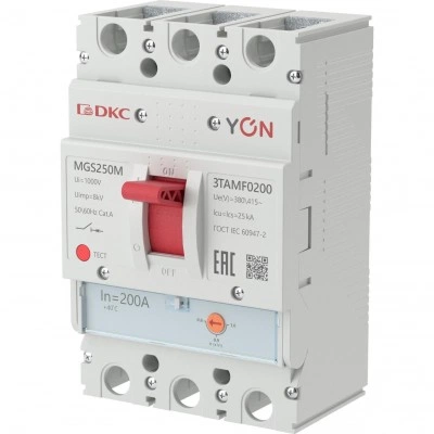 ДКС Авт. выкл. YON MGS250 3P 160-200A 25kA MGS250M-3TAMF0200 DKC